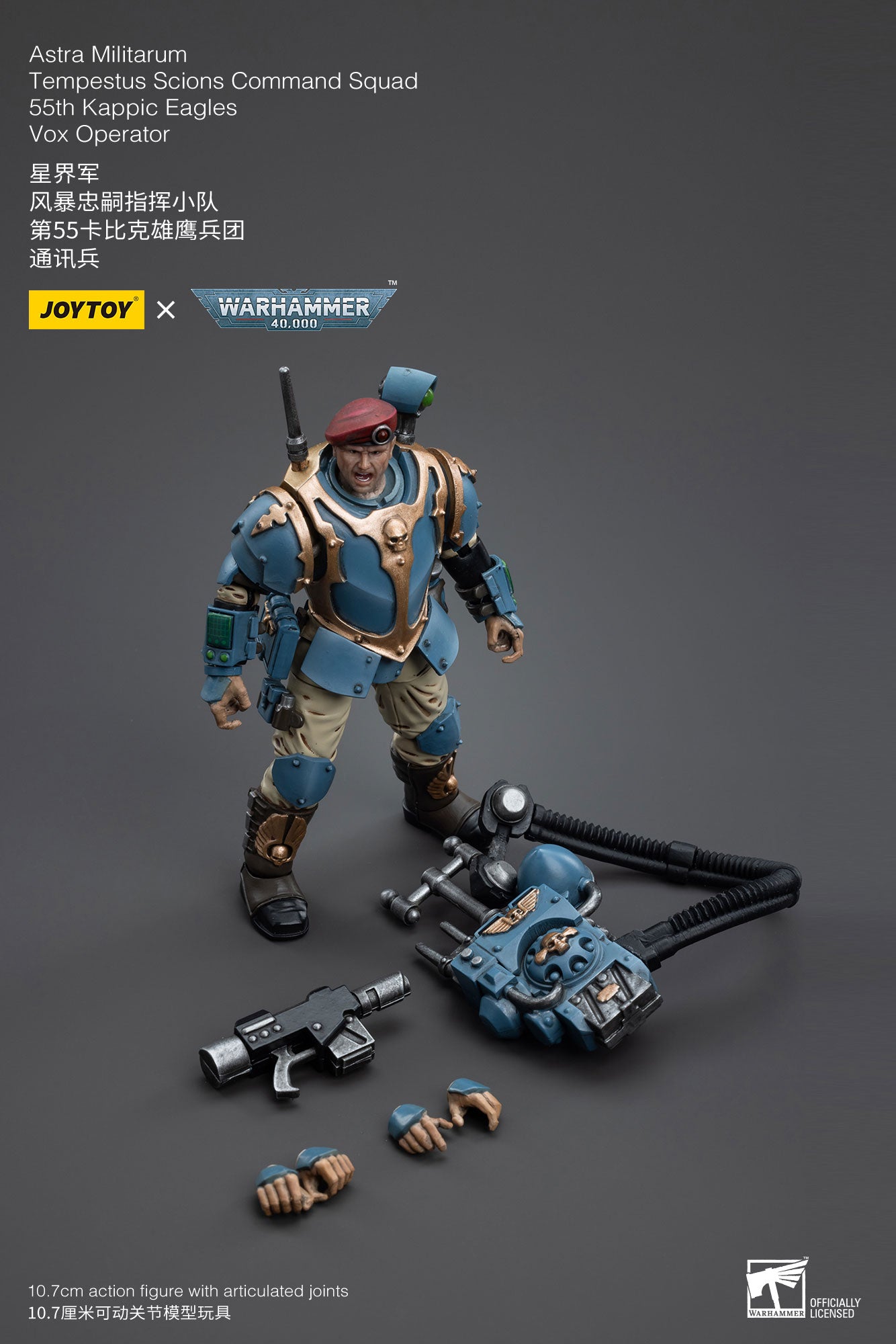1/18 Action Figure Astra Militarum Tempestus Scions Command Squad 55th Kappic Eagles Banner Bearer