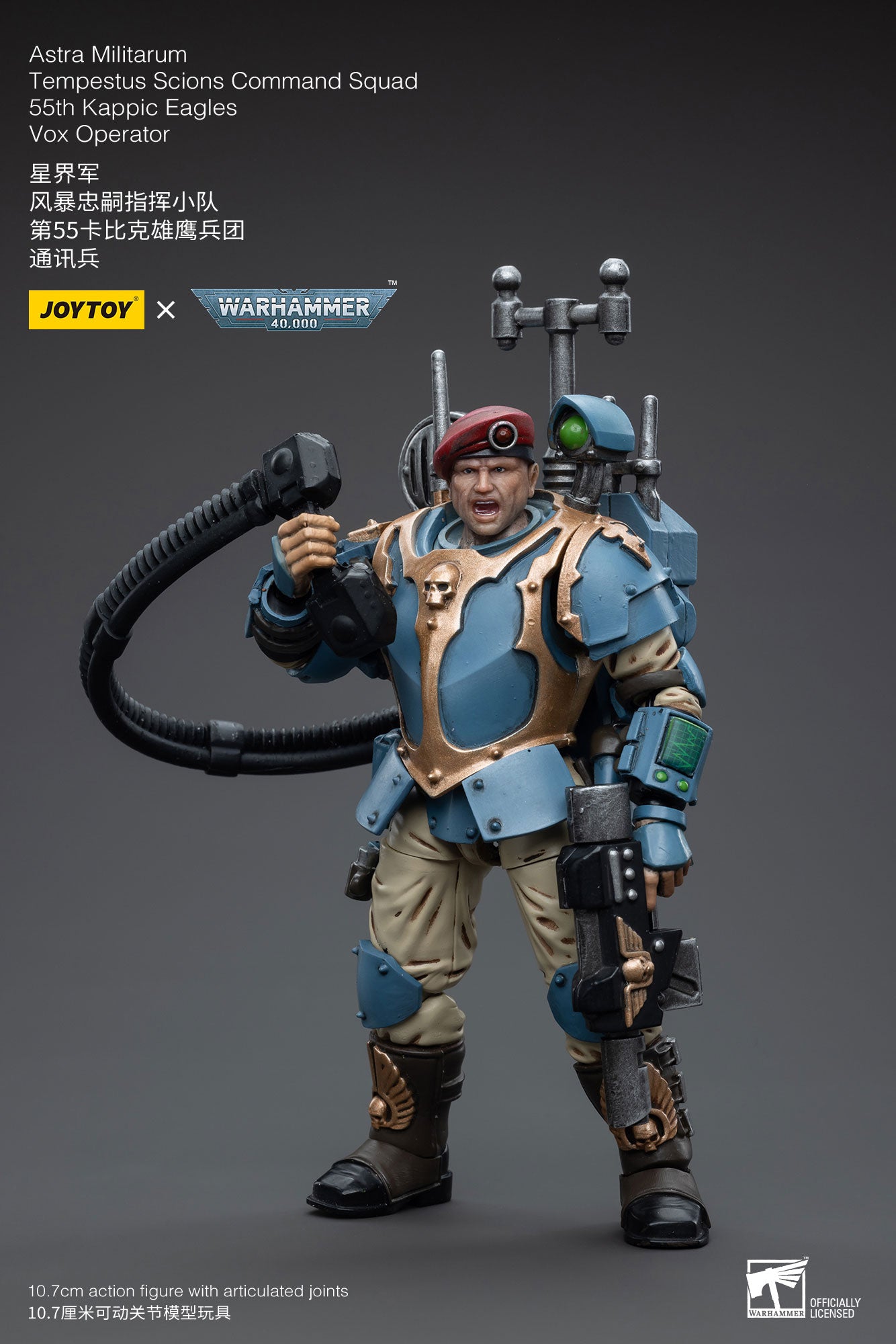 1/18 Action Figure Astra Militarum Tempestus Scions Command Squad 55th Kappic Eagles Vox Operator