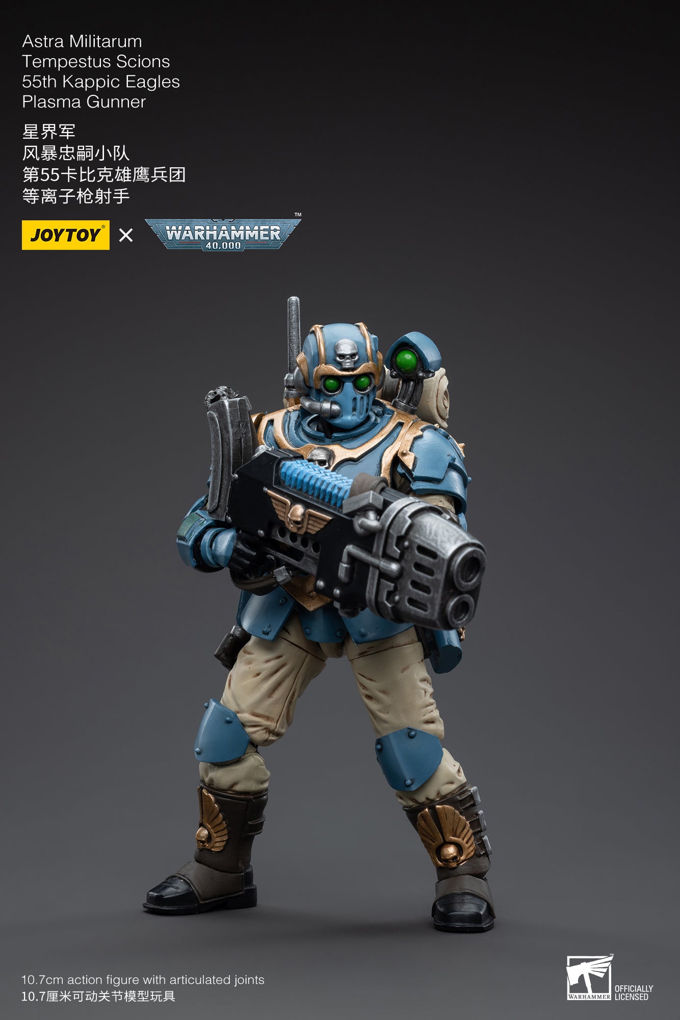 1/18 Action Figure Astra Militarum Tempestus Scions 55th Kappic Eagles Plasma Gunner