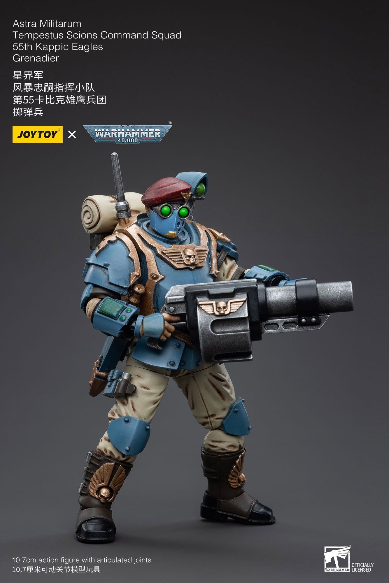 1/18 Action Figure Astra Militarum Tempestus Scions Command Squad 55th Kappic Eagles Grenadier